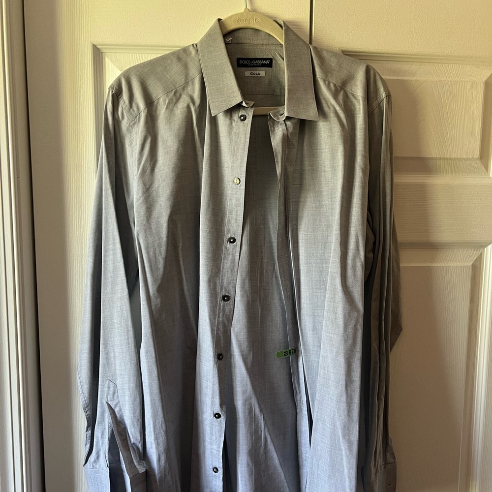 Dolce and Gabbana Men’s grey dress shirt 17/43 size